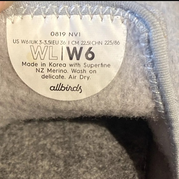 Allbirds Wool Loungers Women’s 6 Light Blue Merino Wool Slip On Shoes - Picture 9 of 9